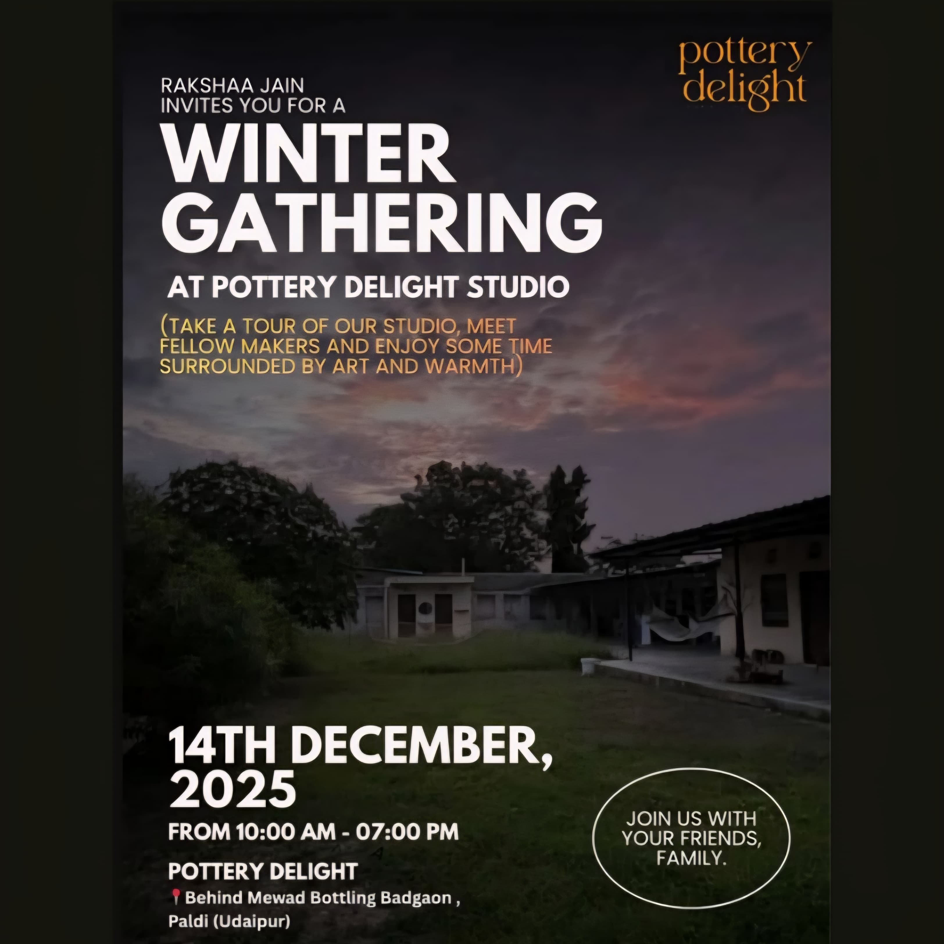 Winter Gathering at Pottery Delight Studio